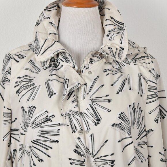 Akris Punto Matchstick Sunburst Print Windbreaker Jacket - 12 - Picture 2 of 11